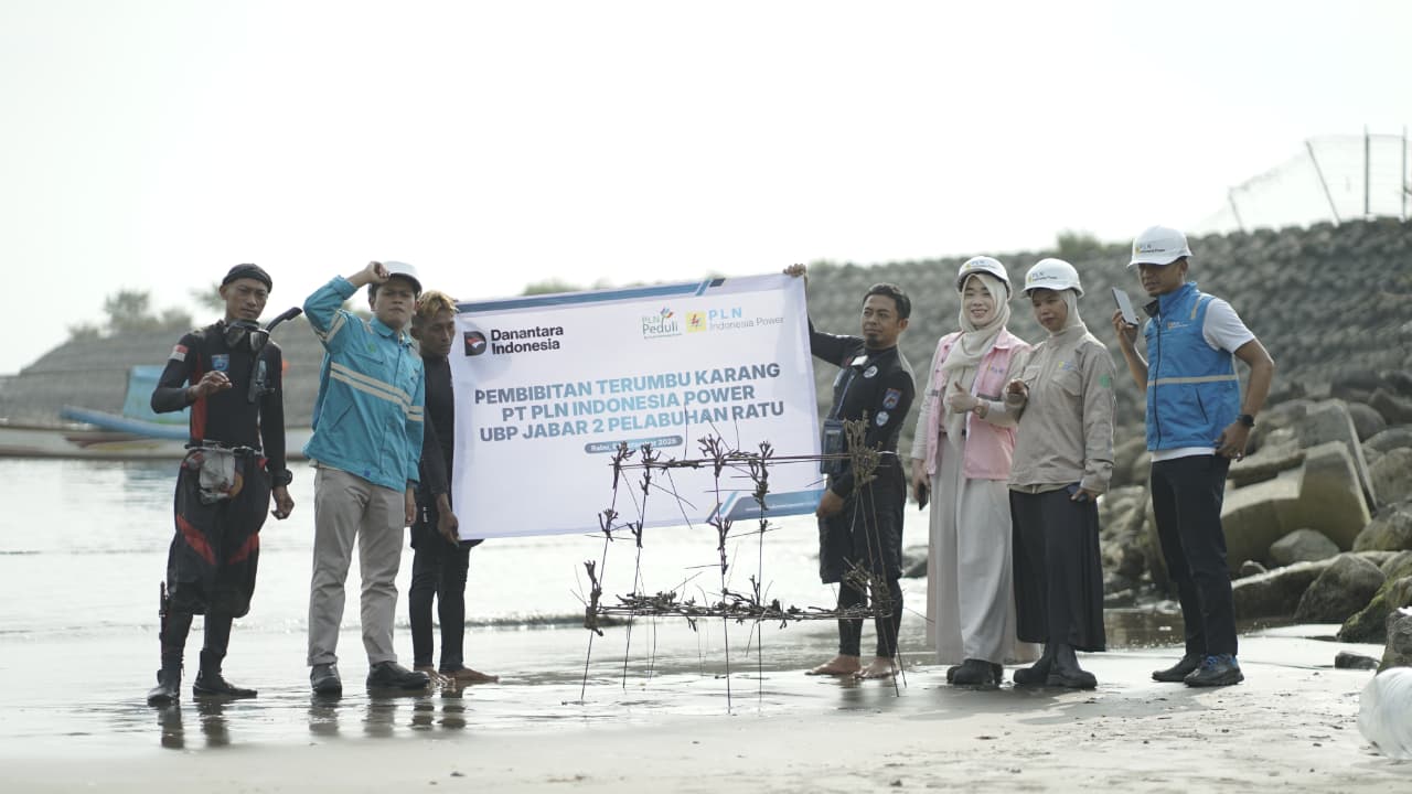 PLN Indonesia Power UBP Jawa Barat 2 Pelabuhan Ratu Dukung Konservasi Keanekaragaman Hayati Laut melalui Pembibitan Terumbu Karang